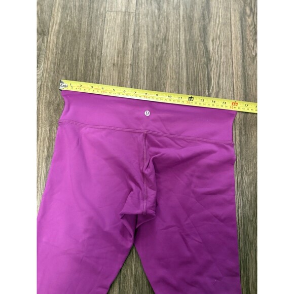 LULULEMON WUNDER UNDER REVERSIBLE CROP LEGGINGS BLACK ULTRA VIOLET WOMENS SZ 12 - Picture 8 of 8